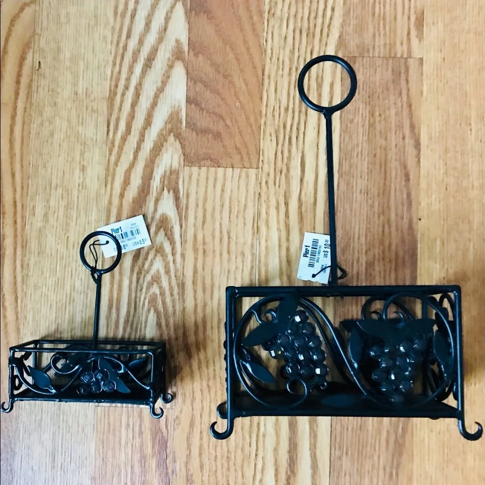 Pier 1 Oil&Vinegar Bottle + Salt&Pepper Holder